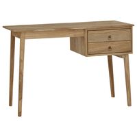 vidaXL Bureau avec 2 tiroirs 110x52x75 cm Bois de teck solide