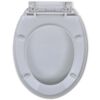 vidaXL Abattant WC à fermeture en douceur Blanc Ovale