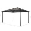 vidaXL Tonnelle avec toit Aluminium 4x3x2,6 m Noir