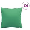 vidaXL Coussins décoratifs lot de 4 vert 60x60 cm tissu