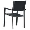 vidaXL Chaises de jardin lot de 4 Noir Plastique Aspect de rotin