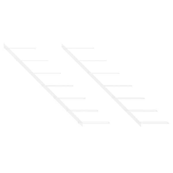 vidaXL Casier &agrave; vin mural pour 7 bouteilles 2 pcs Blanc M&eacute;tal