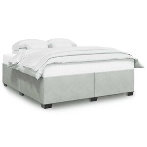 vidaXL Cadre de lit sans matelas gris clair velours