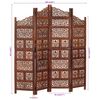vidaXL Cloison de s&eacute;paration 4 panneaux Marron 160x165cm Bois manguier