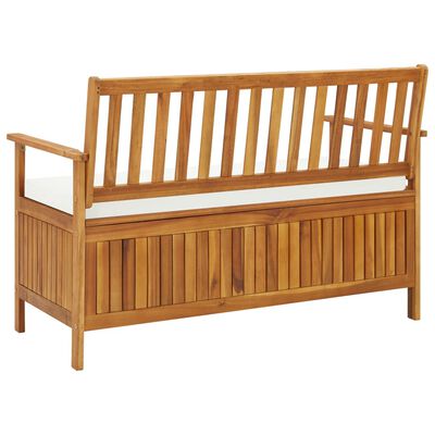 vidaXL Banc de rangement de jardin Bois d'acacia solide 120x63x84 cm