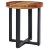 vidaXL Table basse 40x45 cm Bois de teck massif et polyr&eacute;sine