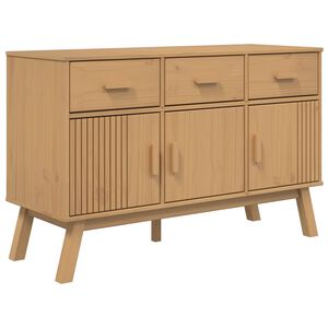 vidaXL Buffet OLDEN marron 114x43x73,5 cm bois massif de pin
