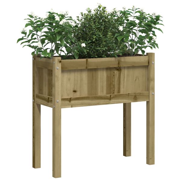 vidaXL Jardinière avec pieds 70x31x70 cm bois de pin imprégné