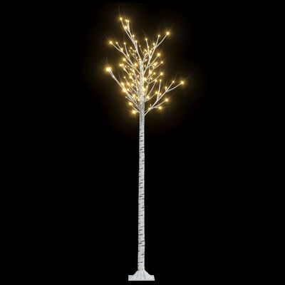 vidaXL Sapin de Noël 220 LED blanc chaud Saule 2,2 m Int/Ext