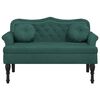 vidaXL Banc avec coussins Vert fonc&eacute; 120,5x65x75 cm Velours