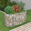 vidaXL Lit sur&eacute;lev&eacute; &agrave; gabion Fer galvanis&eacute; 120x50x50 cm