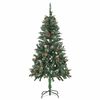 vidaXL Arbre de No&euml;l artificiel pr&eacute;-&eacute;clair&eacute;/boules pommes de pin 150cm