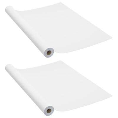 vidaXL Films autoadhésifs pour meubles 2 pcs Blanc 500x90 cm PVC