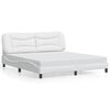 vidaXL Cadre de lit sans matelas Hvar blanc 183x213 cm similicuir
