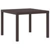 vidaXL Table de Jardin Marron 100 x 100 x 73 cm polyrotin