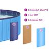 vidaXL Piscine de nage pliable pour chien Bleu 160 x 160 x 30 cm PVC