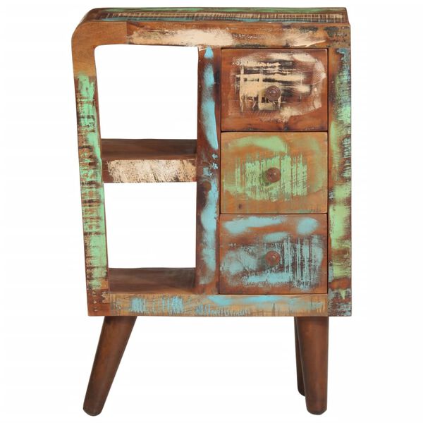 vidaXL Buffet 55x30x80 cm bois massif de r&eacute;cup&eacute;ration