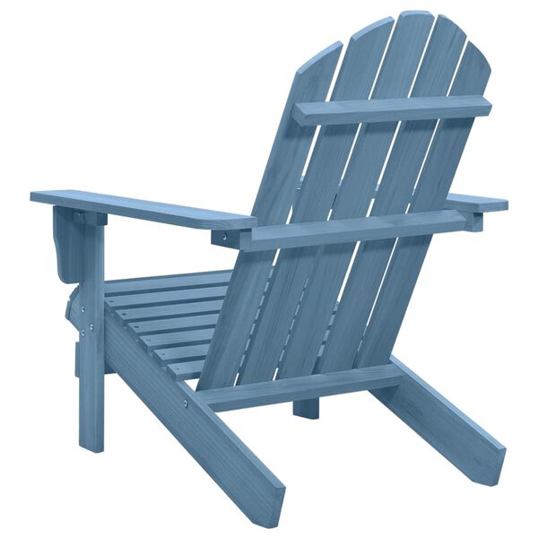 vidaXL Chaise de jardin Adirondack bois de sapin massif bleu