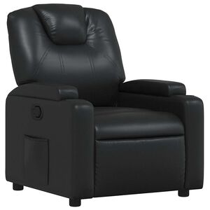 vidaXL Fauteuil inclinable en similicuir noir
