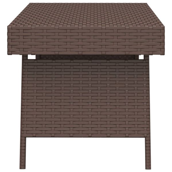 vidaXL Table d'appoint pliable marron 60x40x38 cm résine tressée
