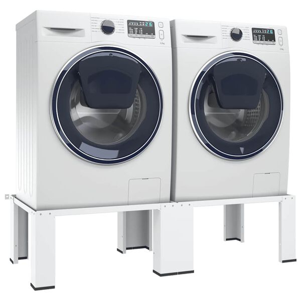 vidaXL Socle double pour lave-linge et s&egrave;che-linge Blanc