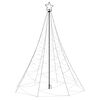 vidaXL Arbre de No&euml;l avec poteau en m&eacute;tal 1400 LED blanches chaudes 5m