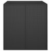 vidaXL Bo&icirc;te &agrave; coussins de jardin R&eacute;sine tress&eacute;e 100x97,5x104 cm Noir