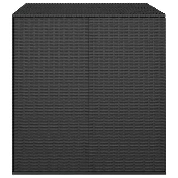 vidaXL Bo&icirc;te &agrave; coussins de jardin R&eacute;sine tress&eacute;e 100x97,5x104 cm Noir