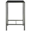 vidaXL Ensemble de bar de jardin 3 pcs et coussins R&eacute;sine tress&eacute;e Gris
