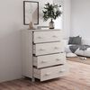 vidaXL Buffet HAMAR Blanc 79x40x103,5 cm Bois massif de pin