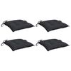 vidaXL Coussins de chaise lot de 4 noir 40x40x7 cm tissu oxford