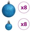 vidaXL Boules de No&euml;l 100 pcs bleu et argent&eacute; 3 / 4 / 6 cm
