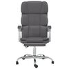 vidaXL Fauteuil inclinable de bureau Gris Similicuir