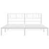 vidaXL Cadre de lit métal sans matelas et tête de lit blanc 183x213 cm