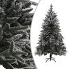 vidaXL Arbre de No&euml;l artificiel pr&eacute;-&eacute;clair&eacute;/flocons de neige PVC PE