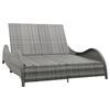 vidaXL Chaise longue double avec coussin R&eacute;sine tress&eacute;e Anthracite
