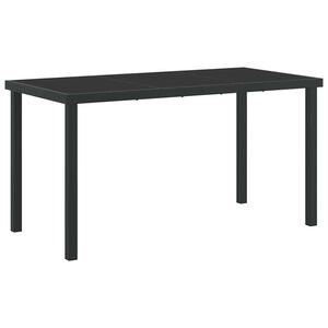 vidaXL Table de Jardin Noir 140 x 70 x 73 cm M&eacute;tal