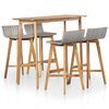 vidaXL Ensemble &agrave; manger d'ext&eacute;rieur 5 pcs Bois d'acacia solide