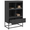 vidaXL Buffet haut noir 68x39x111,5 cm acier
