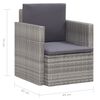 vidaXL Chaise de jardin avec coussins R&eacute;sine tress&eacute;e Gris