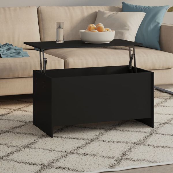 vidaXL Table basse noir 102x55,5x52,5 cm bois d'ing&eacute;nierie