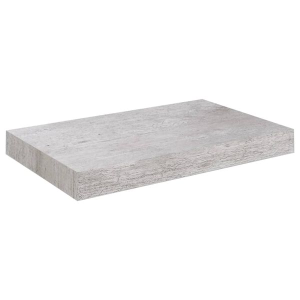 vidaXL &Eacute;tag&egrave;re murale flottante gris b&eacute;ton 23x23,5x3,8 cm MDF