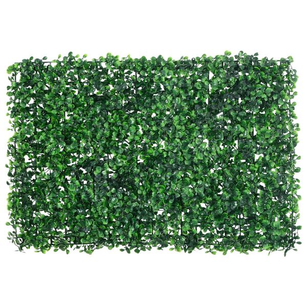 &nbsp;vidaXL Cl&ocirc;ture &agrave; feuilles d'arbustes artificiels 24 pcs Vert 40x60 cm