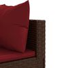 vidaXL Salon de jardin 10 pcs avec coussins marron r&eacute;sine tress&eacute;e