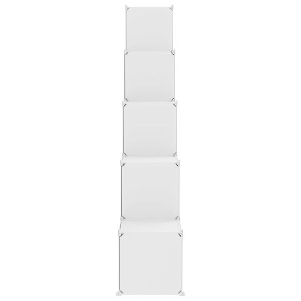 vidaXL Armoire de rangement pour enfants avec 15 cubes Blanc PP