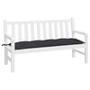 vidaXL Coussin de banc de jardin noir 150x50x7 cm tissu oxford