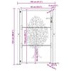 vidaXL Portail de jardin 100x150 cm en acier Corten avec motif arbre