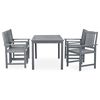 vidaXL Salon de jardin 5 pcs Gris Bois d'acacia solide