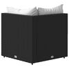 vidaXL Canap&eacute;s d'angle de jardin et coussins 2pcs Noir R&eacute;sine tress&eacute;e