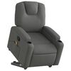 vidaXL Fauteuil inclinable de massage gris foncé tissu
